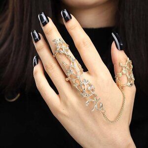 Gorgeous hand chain ring